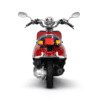 A red motorcycle is shown from the front.