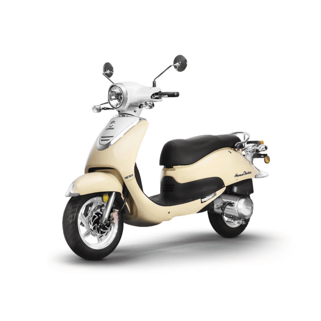 A scooter is shown in this picture.