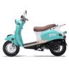 A scooter that is parked on the ground.