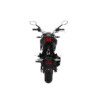 A motorcycle is shown from the top down.
