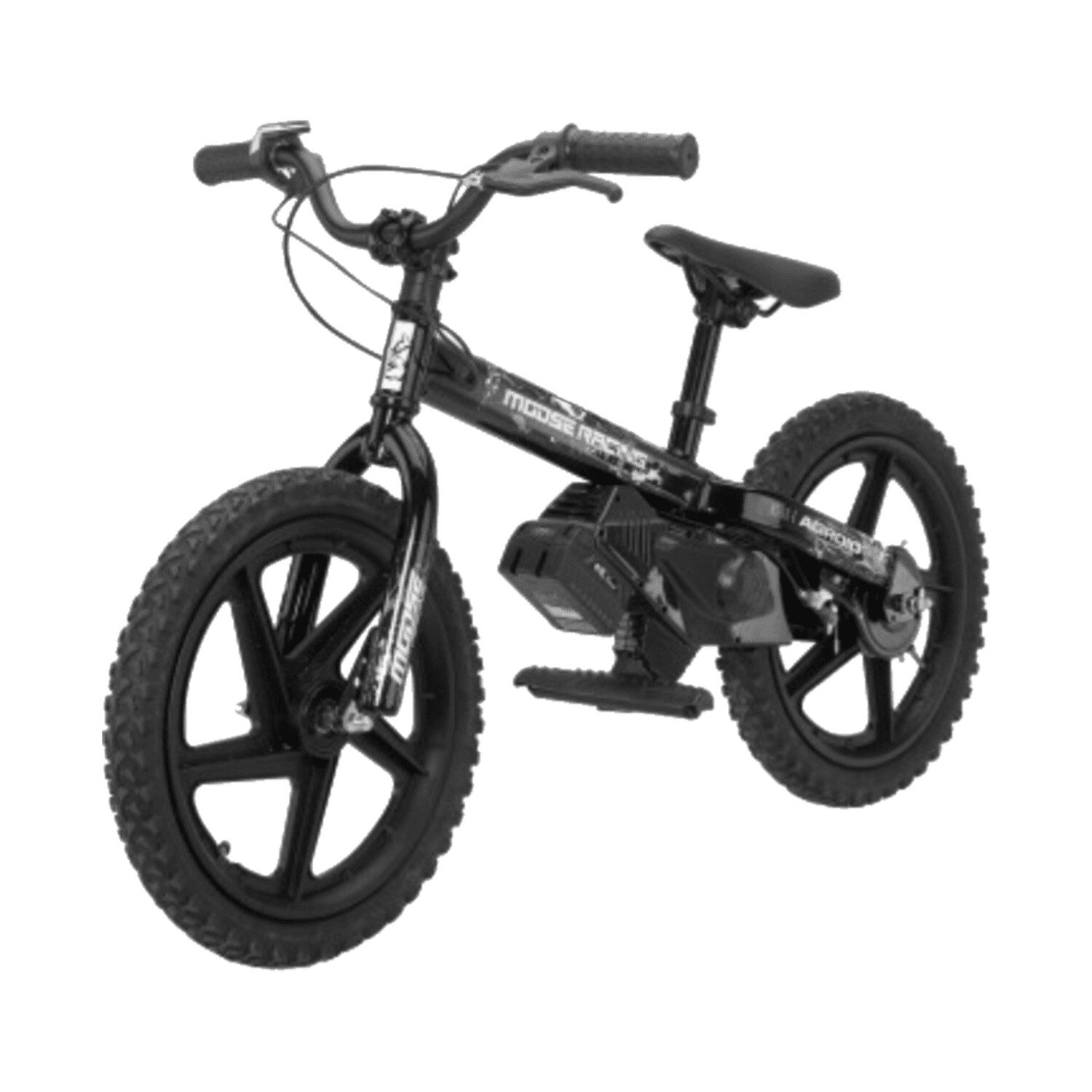 A black and silver bike is shown in this picture.