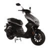 A scooter is parked on the ground.